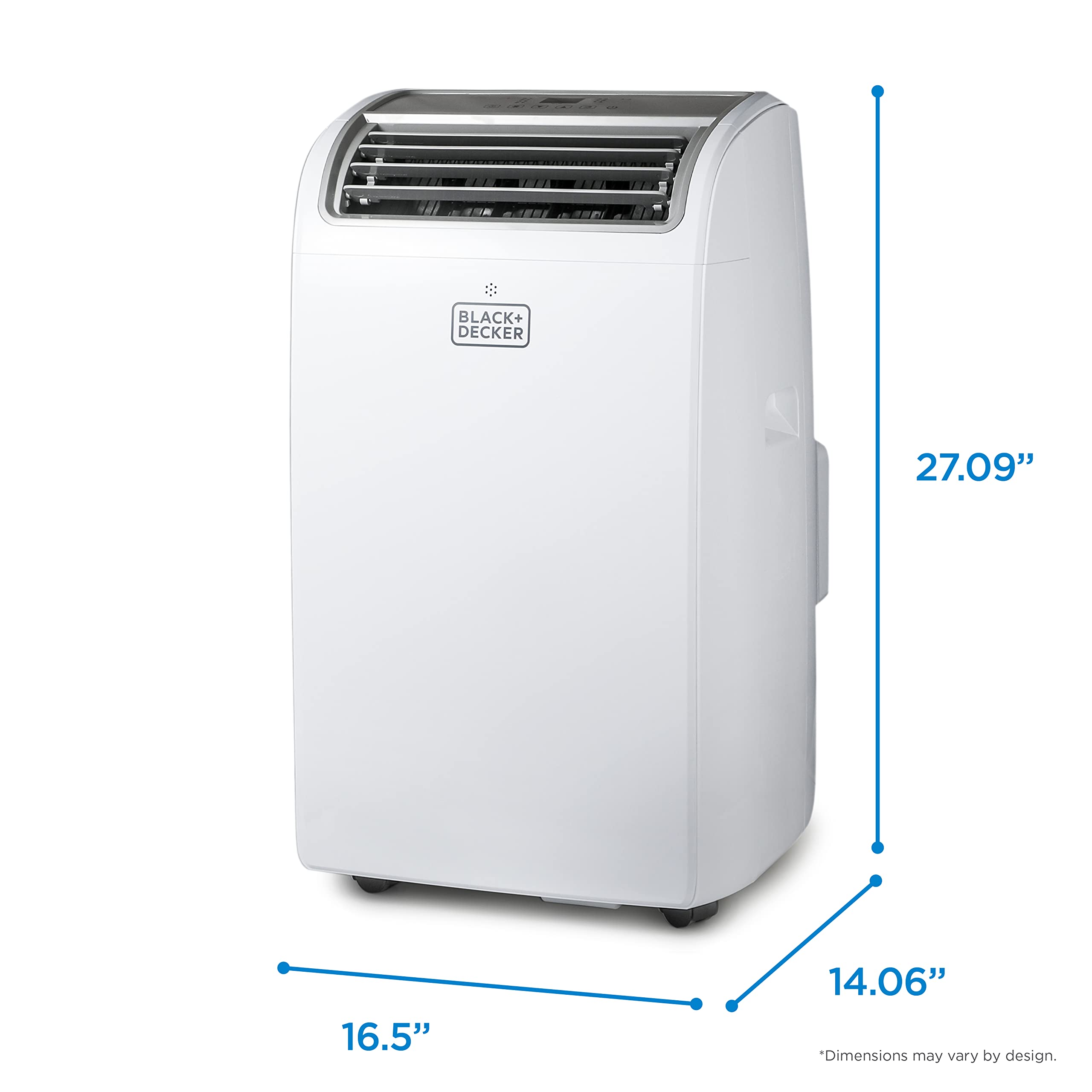 BLACK+DECKER 12,000 BTU Portable Air Conditioner up to 550 Sq.Ft. with Remote Control, White
