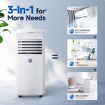Portable Air Conditioners, 10000 BTU Portable AC for Room up to 450 Sq. Ft., 3-in-1 AC Unit, Dehumidifier & Fan with Digital Display, Remote Control, Window Installation Kit, 24H Timer, Sleep Mode